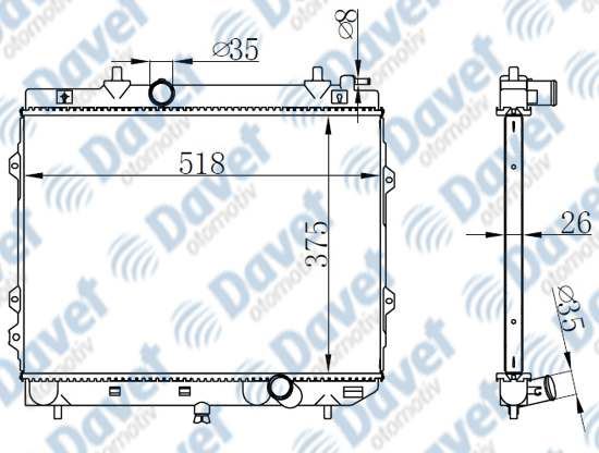 ORIS BKI128026 Motor Su Radyatoru Brazing Cerato 06-> 1.6 Crdi Manuel Sanzuman